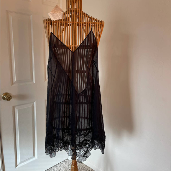 La Perla Other - La Perla Sheer Deep V Plunge Neck Slip Dress Silk NWT 450